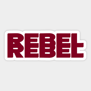 Rebel Rebel, burgundy Sticker